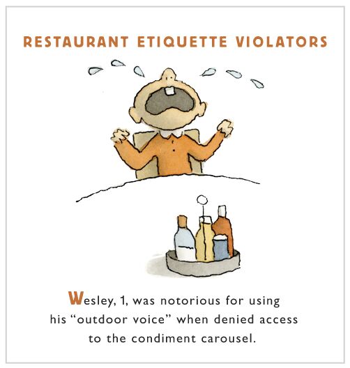 Restaurant etiquette violators