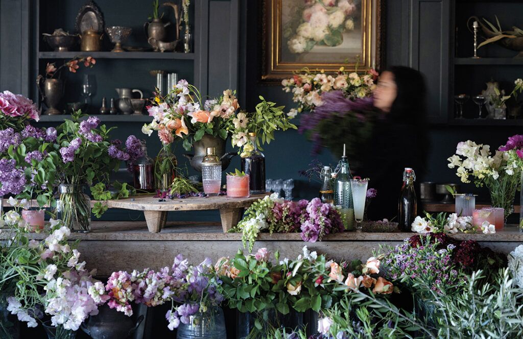 © ELIZABETH MESSINA Photo of flower and cocktails