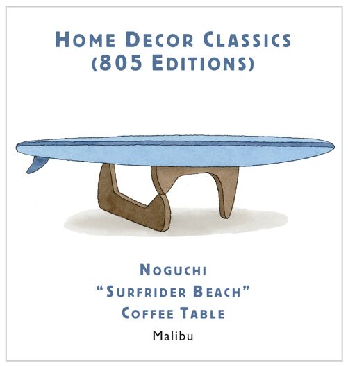 April 2026 Home Decor Classics (805 Editions) Noguchi "Surfrider Beach" Coffee Table Malibu
